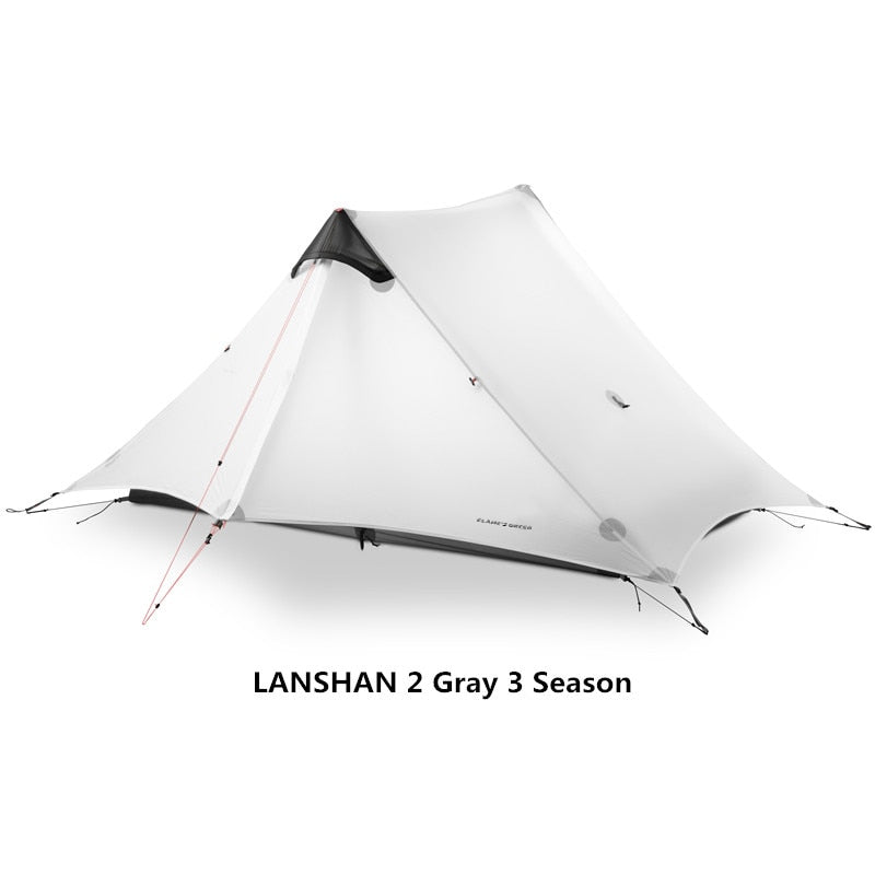 2018 LanShan 2 FLAME'S CREED 2 Person Oudoor Ultralight Camping Tent 3 Season Professional 15D Silnylon Rodless Tent