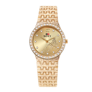 Women Watches Women Fashion Watch Luxury Diamond Women's Gold Wrist Watch Ladies Watch Women Gifts Stainless Steel Clock