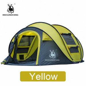 HUILINGYANG camping tent Large space3-4persons automatic speed open throwing pop up windproof camping family tent