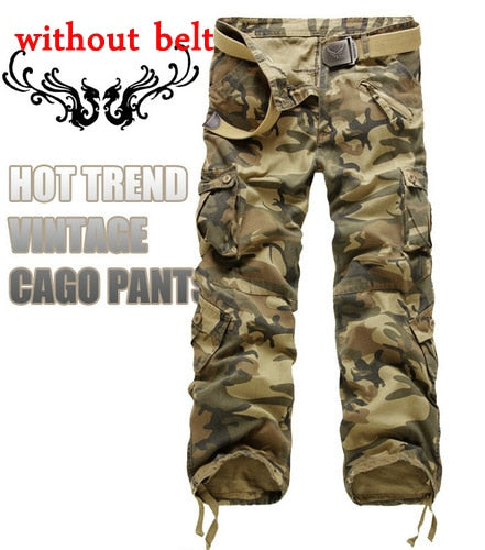 Hot sale free shipping men cargo pants camouflage  trousers military pants for man 7 colors