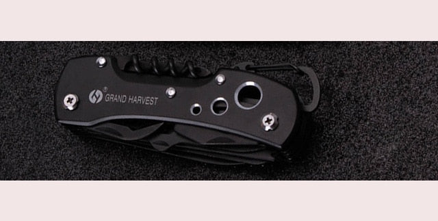 Outdoor Multifunctional Army Military Folding Knife Survival Blade Saw Scissors Hook Scaler Hiking Camping Multi Tool