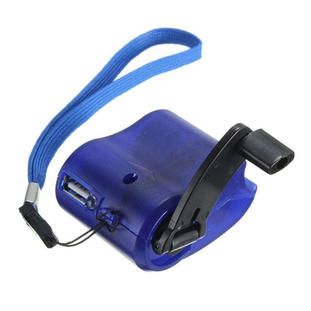 Outdoor Emergency Hand Power Dynamo Hiking Clockwise Rotation ABS USB Survival Gear Hand Crank Charger Portable Backpack