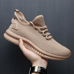 Men Sneakers Black Mesh Breathable Running Sport Shoes Male Lace Up Non-slip Men Low Athletic Sneakers Casual Men Shoes