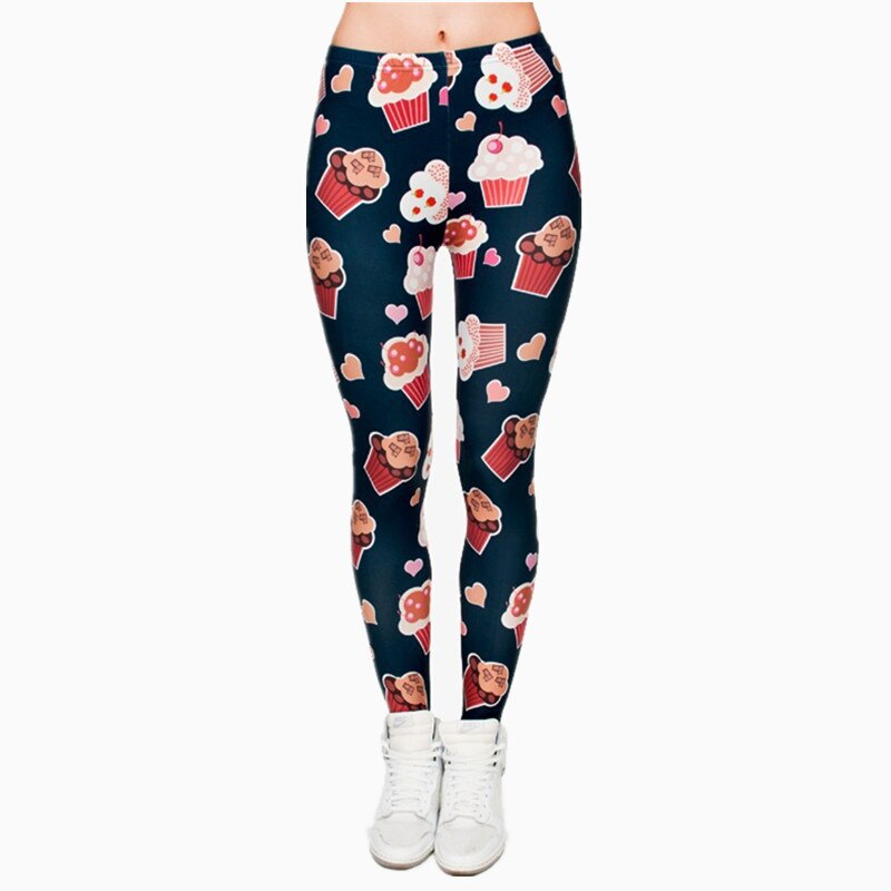 Muffins 3D Graphic Full Printing Women's Clothing teenage fitness Legging Sexy Punk Leggings Pants Workout