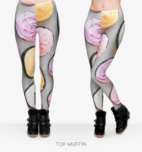 Muffins 3D Graphic Full Printing Women's Clothing teenage fitness Legging Sexy Punk Leggings Pants Workout