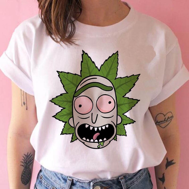 Women's Rick and Morty Season 4 Funny T Shirt Girl Casual Short Sleeve Harajuku Cartoon Tshirt Female Print Graphic Clothing