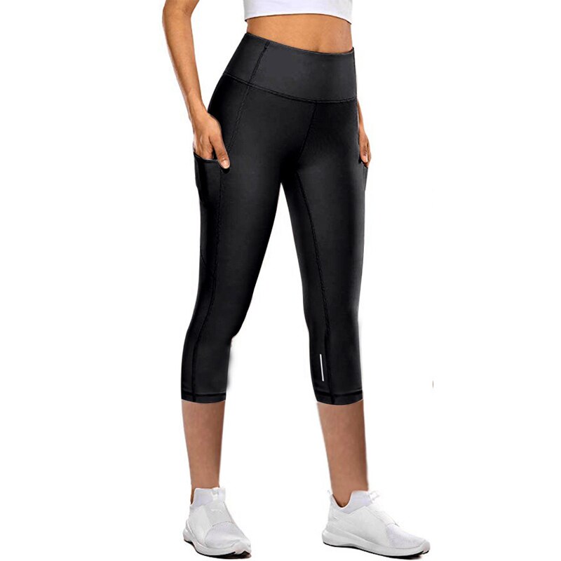 Fitness Leggings With Pockets Women's Breeches High Waist Capri Pants Gym Wear Adventure Time Workout Clothing Summer 2020