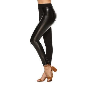 Stretch PU Leather Legins Women Stitching High Waist Tight Pencil Pants Sexy Bottoms Women's Leggins Clothing