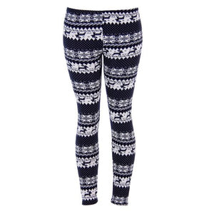 Women's Autumn Leggings Girl Winter Legging Bottoms Snowflake Christmas Deer Print Leggings Women Clothing Jeggings