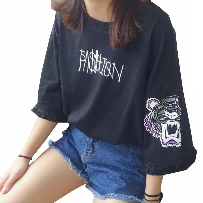 2019 summer new women's Korean short-sleeved T-shirt ladies loose clothes female student shirt women's clothing