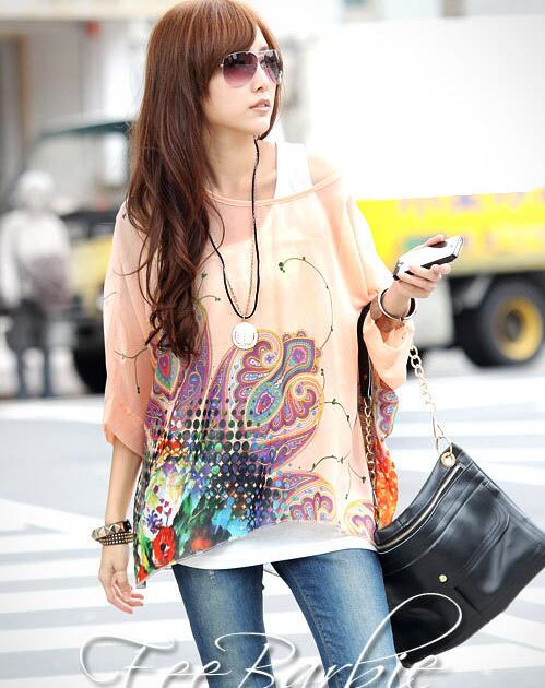 Blouse Shirt Women 2018 New Fashion Floral Print Summer Style Chiffon Blouses and Tops Women's Clothing Plus Size Shirts Blusas