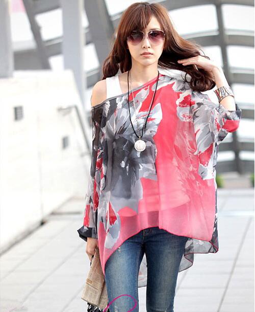 Blouse Shirt Women 2018 New Fashion Floral Print Summer Style Chiffon Blouses and Tops Women's Clothing Plus Size Shirts Blusas