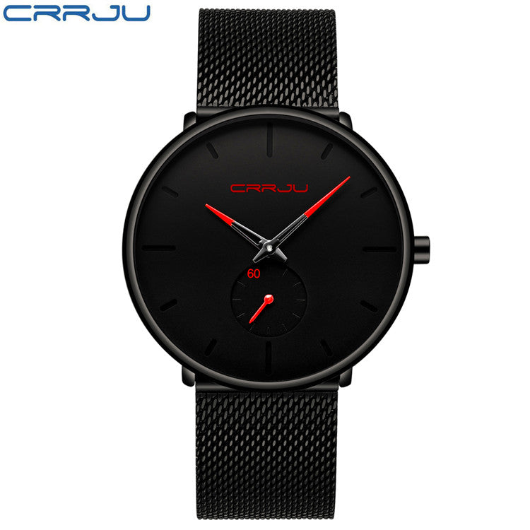 Men Watch CRRJU Watch Women and Top Brand Luxury Famous Dress Watches Fashion Unisex Ultra Thin Wristwatch Relojes Para Hombre