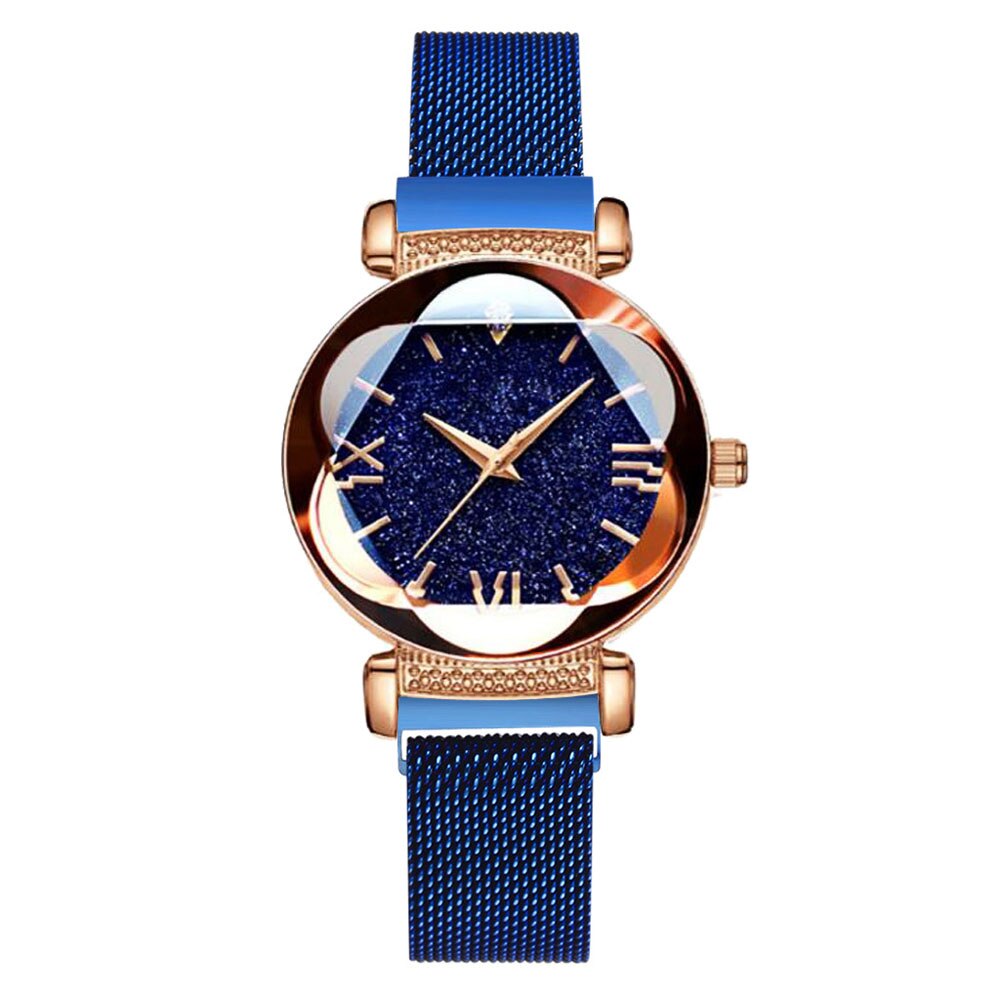 Luxury Rose Gold Women Watches Fashion Diamond Ladies Starry Sky Magnet Watch Waterproof Female Wristwatch For Gift Clock 2020