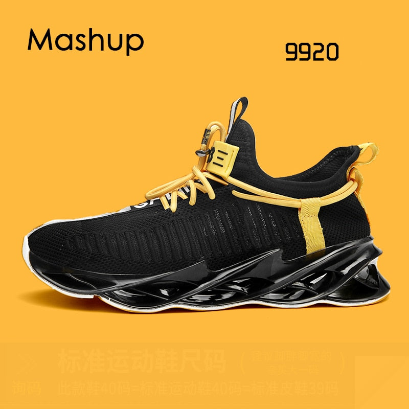 SENTA New Blade Running Shoes man Korean Cool Spring Shoes Non-slip Light Shock Absorber Breathable Sports Shoes Zapatos BALCK