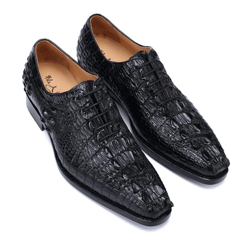 Sipriks Mens Italian Handmade Crocodile Skin Leather Dress Oxfords Luxury Brand Male Wedding Social Gents Suits Shoes Blake Welt