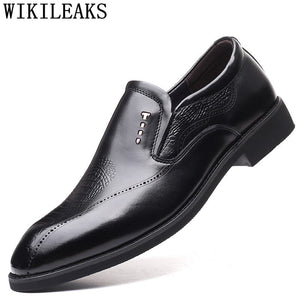 Loafers Men Dress Shoes Leather Designer Shoes Men Elegant Black Gents Shoes Oxford Sepatu Slip On Pria Sapato Social Masculino