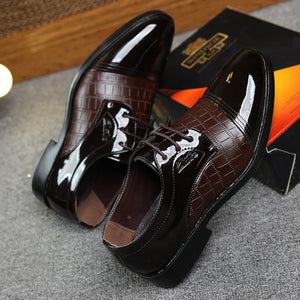 patent leather	crocodile shoes men classic oxford shoes for men black brown wedding shoes men office gents shoes herenschoe 789