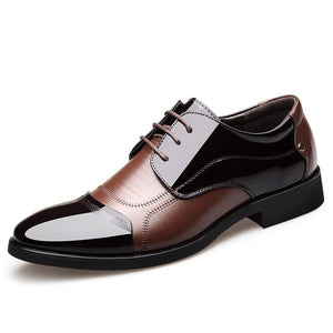 Italian Stylish Big Size 38-44 Men's Dress Shoes Blucher Oxford Shoe Gents Outfit Party Wedding Leather Male Footwear Y4-94