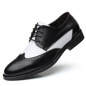 Italian Stylish Big Size 38-48 Men's Dress Shoes Blucher Oxford Shoe Gents Outfit Party Wedding Leather Male Footwear