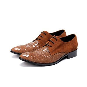 Zapatilla hombre handmade genuine leather oxford office shoes men lace up brown dress gents shoes elegant party wedding flats