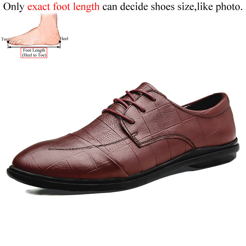 Genuine Leather Formal Official Mens Derby Dress Shoes Business Men Social Shoe Gents Gentlemen Corporate Shoes Classic Brown