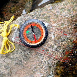 Professional Camping Compass Map Scale Ruler Hiking Portable Survival Tool Orienteering Mini Compass Multifunction Outdoor Tools