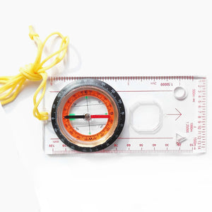 Professional Camping Compass Map Scale Ruler Hiking Portable Survival Tool Orienteering Mini Compass Multifunction Outdoor Tools