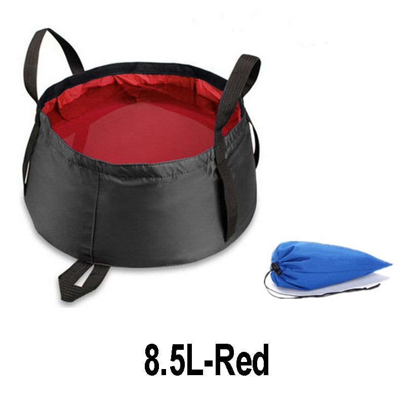 8.5L-12L Ultra-light Portable Foldable Folding Washbasin Basin Outdoor Survival Travel Camping Equipment Hiking Accessories