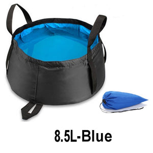 8.5L-12L Ultra-light Portable Foldable Folding Washbasin Basin Outdoor Survival Travel Camping Equipment Hiking Accessories