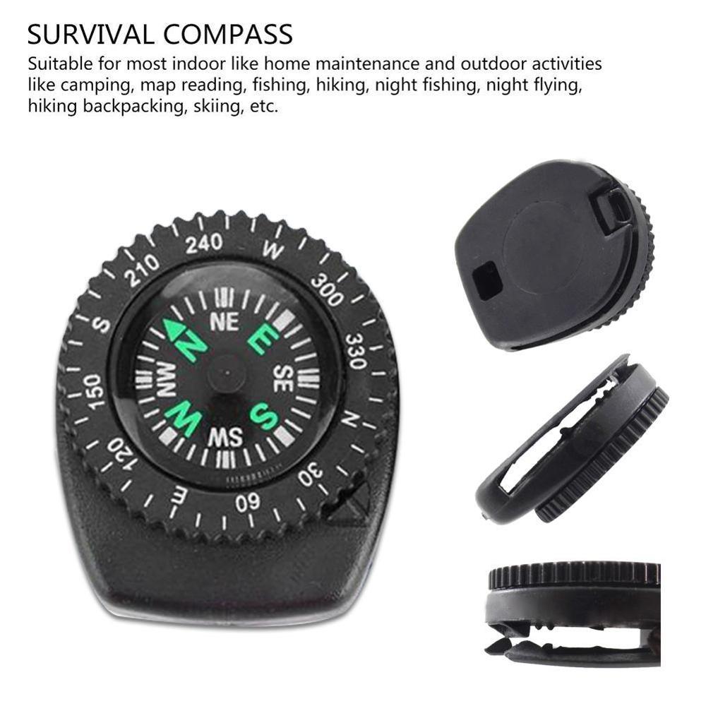 Mini Watch Band Button Compass for Paracord Bracelet Survival Mini Pocket Compass Outdoor Hiking Camping Accessories