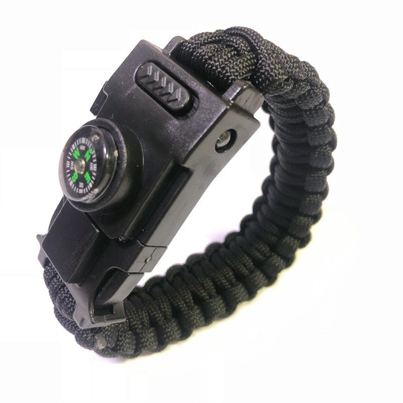 Safety Survival Paracord 4mm Bracelet Watch LED Functional Outdoor Camping Hiking Emergency First Aid Bracelet 25cm Hand Watch