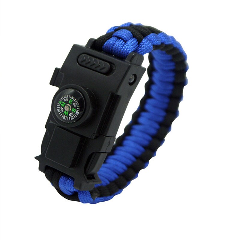 Safety Survival Paracord 4mm Bracelet Watch LED Functional Outdoor Camping Hiking Emergency First Aid Bracelet 25cm Hand Watch