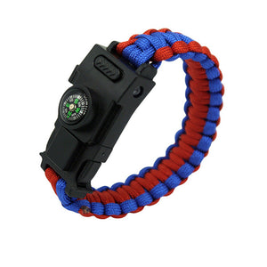 Safety Survival Paracord 4mm Bracelet Watch LED Functional Outdoor Camping Hiking Emergency First Aid Bracelet 25cm Hand Watch