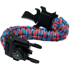 LED Light Safety Survival Paracord 550 Camouflage Bracelet Terkking Hiking Emergency First Aid Bracelet 25cm Hand Watch Bracelet