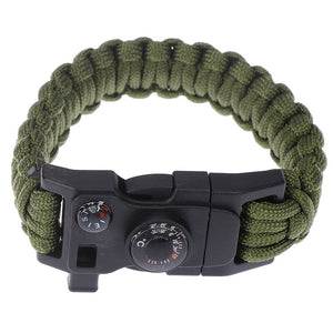 Men Bracelet Woven Rope Multifunctional Umbrella rope Military Survival Bracelet For Men Outdoor Camping Emergency Whistle Tools