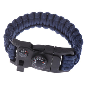 Men Bracelet Woven Rope Multifunctional Umbrella rope Military Survival Bracelet For Men Outdoor Camping Emergency Whistle Tools