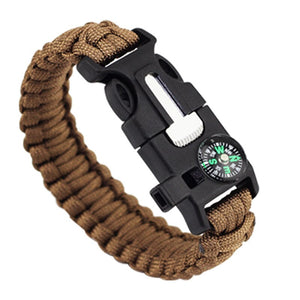 Braided Pulseras Camping Rescue Bracelets Parachute Outdoor Survival Paracord Camp Equipment Emergency Multi Tool Survival Rope