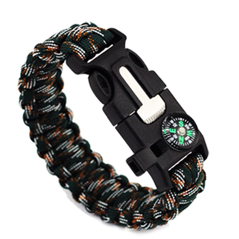 Braided Pulseras Camping Rescue Bracelets Parachute Outdoor Survival Paracord Camp Equipment Emergency Multi Tool Survival Rope