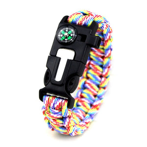 Braided Pulseras Camping Rescue Bracelets Parachute Outdoor Survival Paracord Camp Equipment Emergency Multi Tool Survival Rope