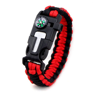 Braided Pulseras Camping Rescue Bracelets Parachute Outdoor Survival Paracord Camp Equipment Emergency Multi Tool Survival Rope