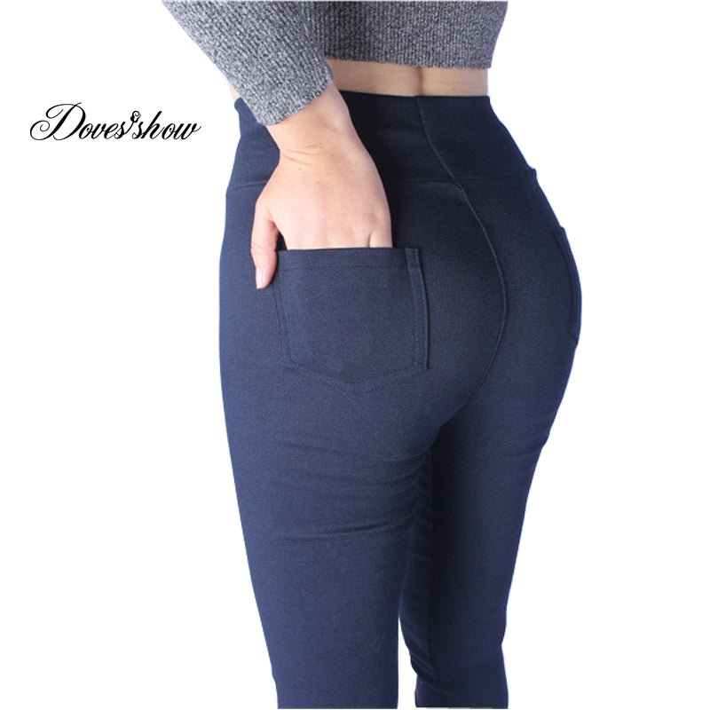 High Stretch Denim Leggings Women Spring Pants Plus Size Jeans Leggings Casual Elastic Pencil Pants Women's Clothing Trousers