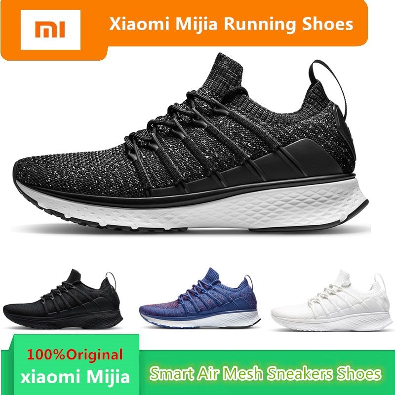 Original Mi Xiaomi Mijia Men Smart Running Shoes Outdoor Sport MI Air Mesh Sneakers 2 Breathable Knitting Vamp Tennis not chip