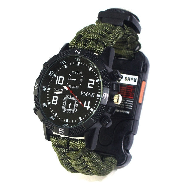 Outdoors Camp Fisrst Aid Kits Mountaineering Rock Climbing Travel Male Function Fashion Wrist-watches Survival Emergency